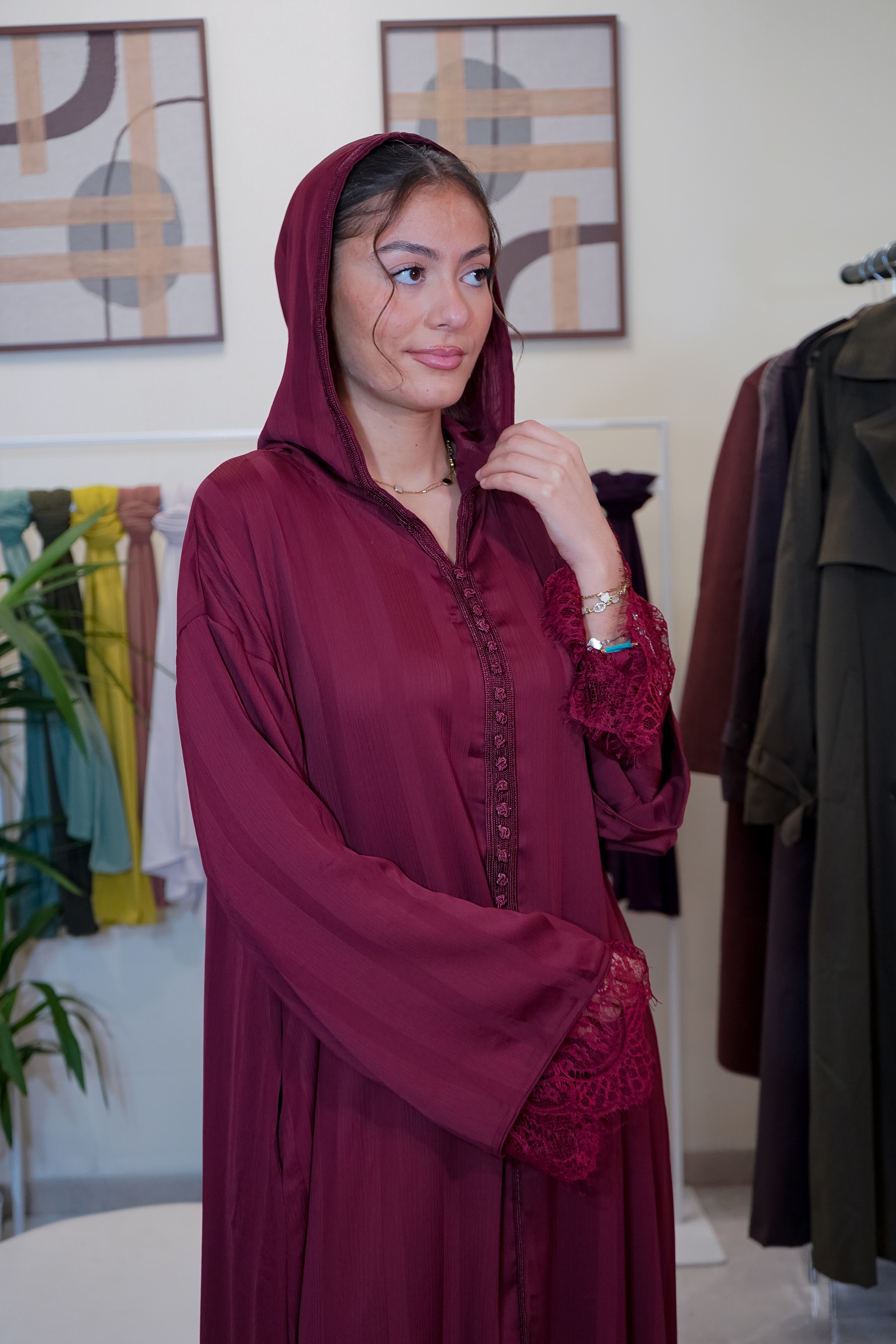 Jellaba dentelle