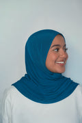hijab bleu
