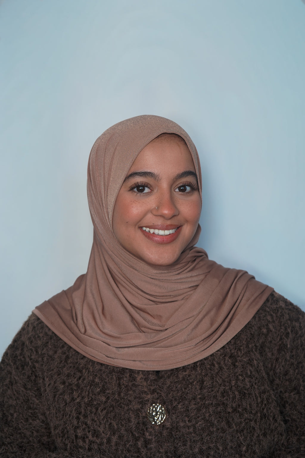 Hijab maron clair