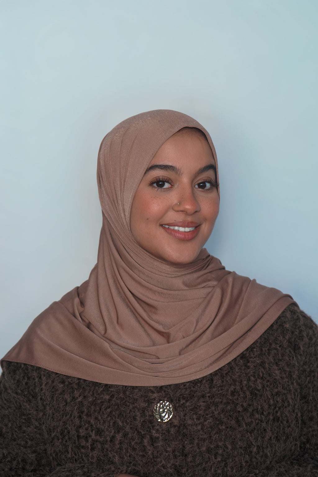 Hijab maron clair