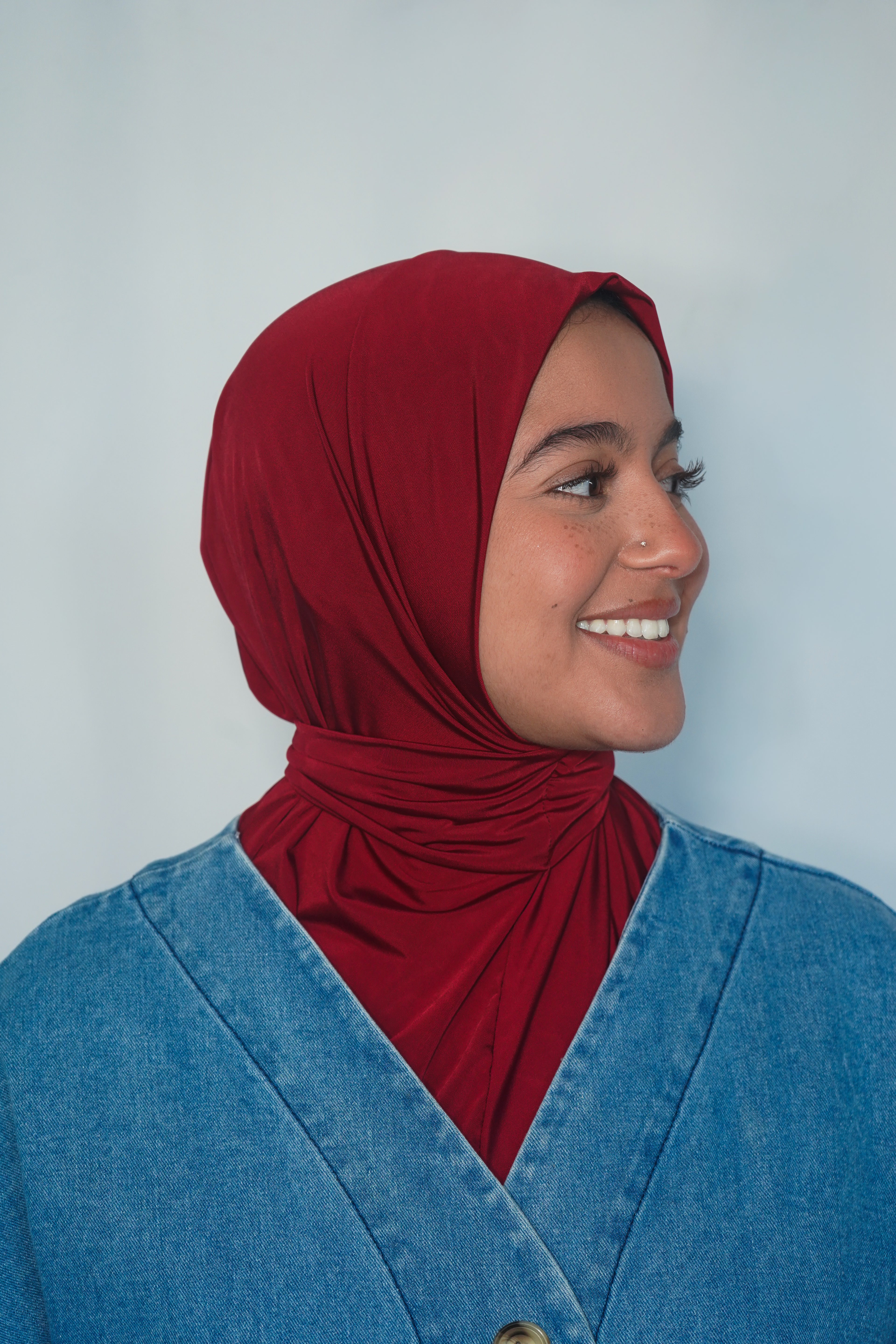 Cagoule rouge bordeaux