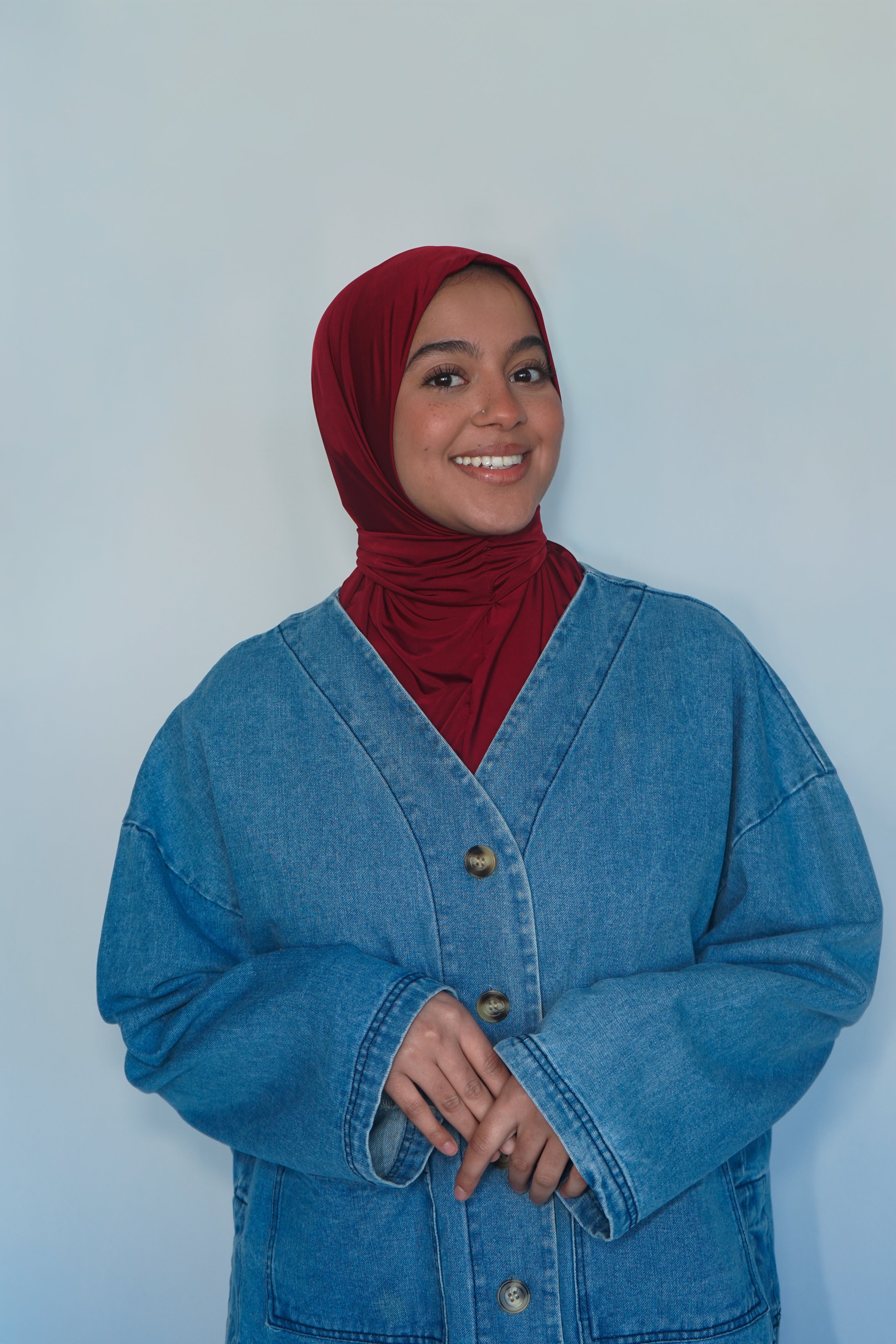 Cagoule rouge bordeaux