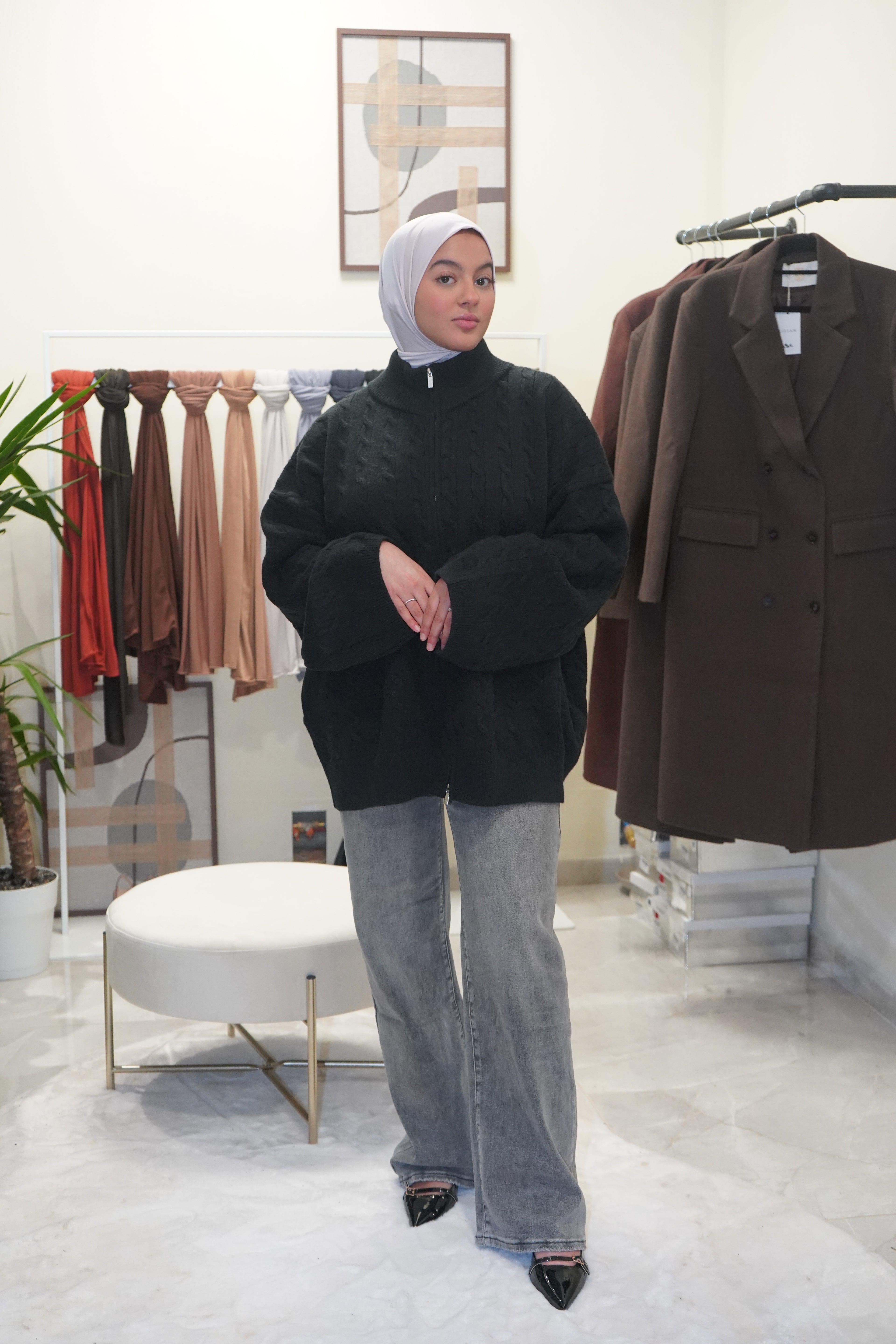 Gilet Oversize Zippé